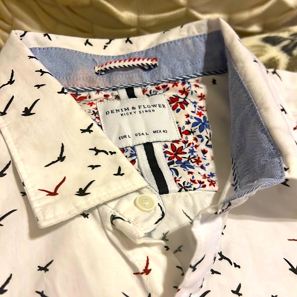 summer shirt brand Denim & Flower Ricky Singh is size L